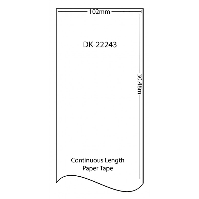 Compatible Brother White Address Labels DK-22243 102mm x 30.48m (Pack Of 5)